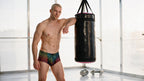 Xtremen Rainbow Printed Microfiber Briefs - Labyrinth