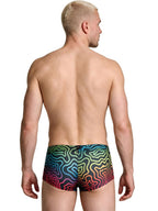 Xtremen Rainbow Printed Microfiber Briefs - Labyrinth