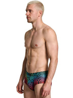 Xtremen Rainbow Printed Microfiber Briefs - Labyrinth