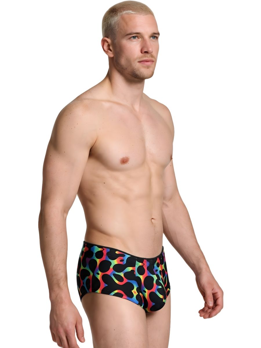Xtremen Rainbow Printed Microfiber Briefs - Mushroom