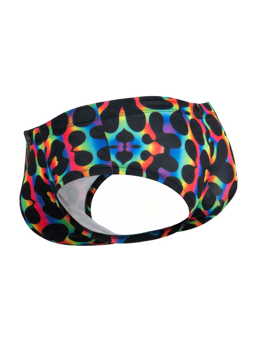 Xtremen Rainbow Printed Microfiber Briefs - Mushroom