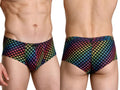 Xtremen Rainbow Printed Microfiber Briefs - Paw print