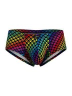 Xtremen Rainbow Printed Microfiber Briefs - Paw print