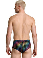 Xtremen Rainbow Printed Microfiber Briefs - Paw print