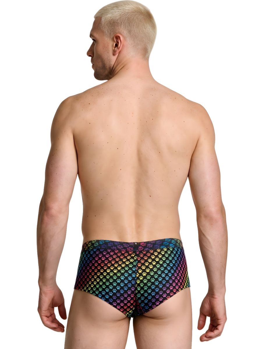 Xtremen Rainbow Printed Microfiber Briefs - Paw print