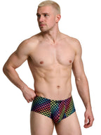 Xtremen Rainbow Printed Microfiber Briefs - Paw print