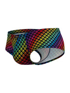 Xtremen Rainbow Printed Microfiber Briefs - Paw print