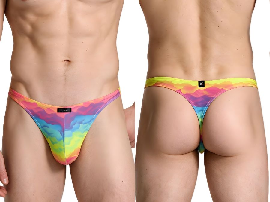 Xtremen Printed Microfiber Thongs - Cloud