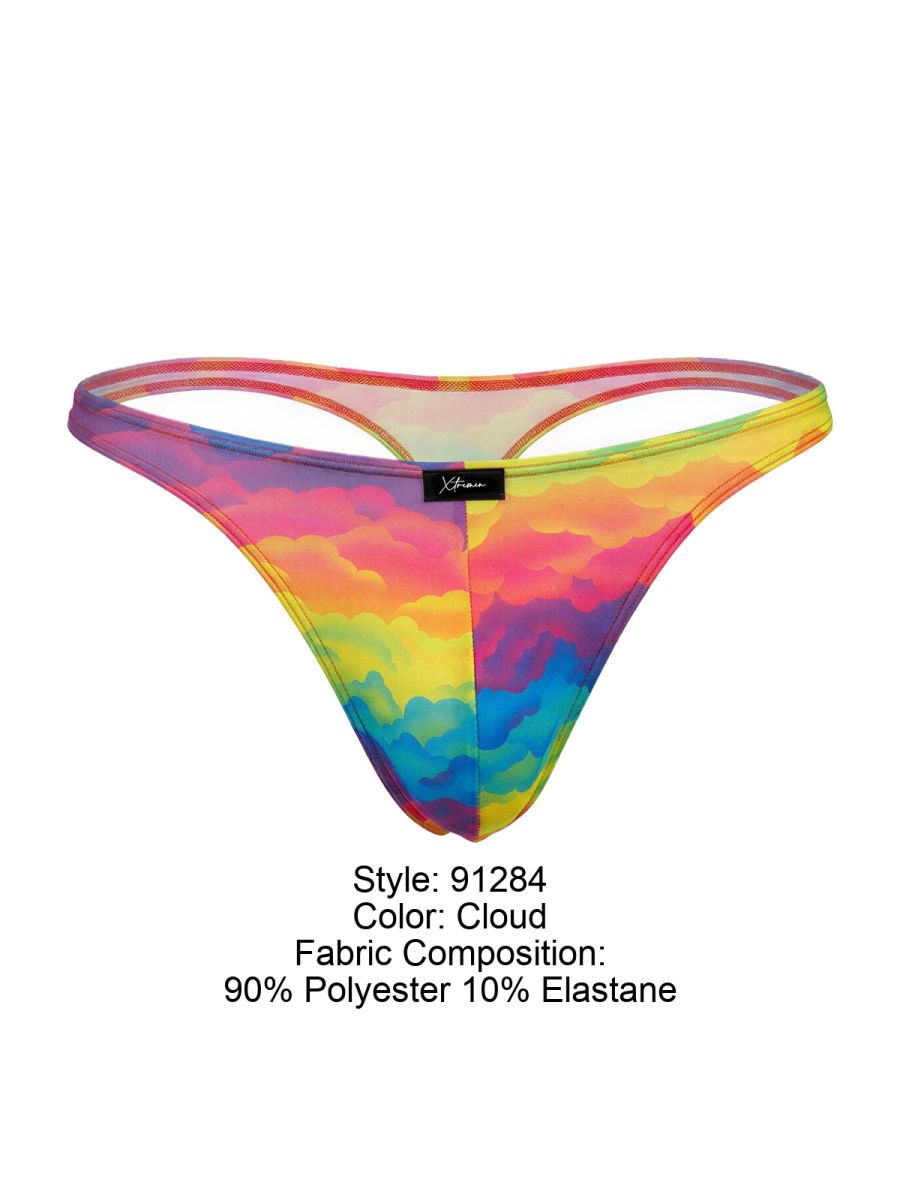 Xtremen Printed Microfiber Thongs - Cloud
