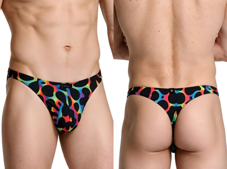 Xtremen Printed Microfiber Thongs - Mushroom