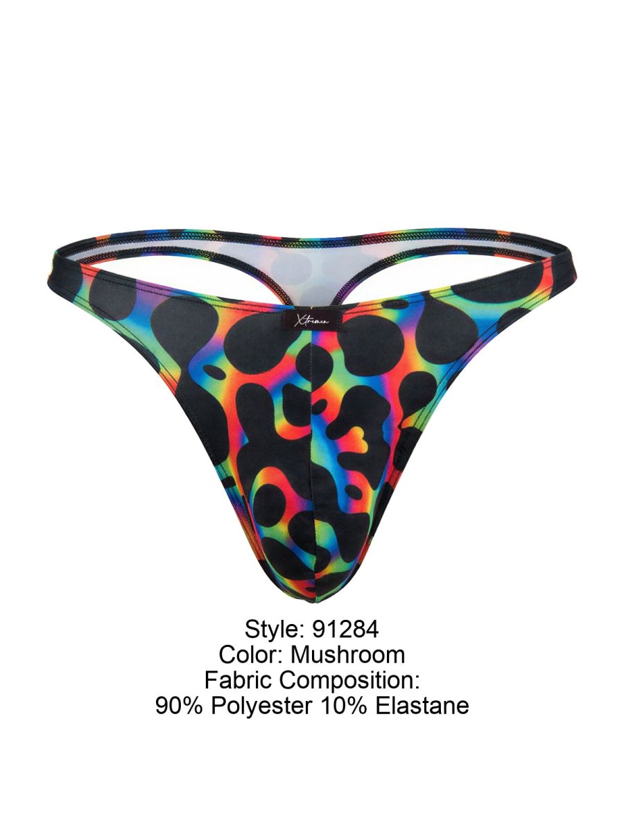 Xtremen Printed Microfiber Thongs - Mushroom