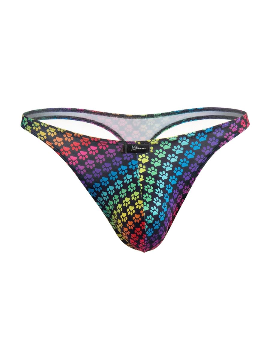 Xtremen Printed Microfiber Thongs - Paw print