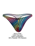 Xtremen Printed Microfiber Thongs - Paw print