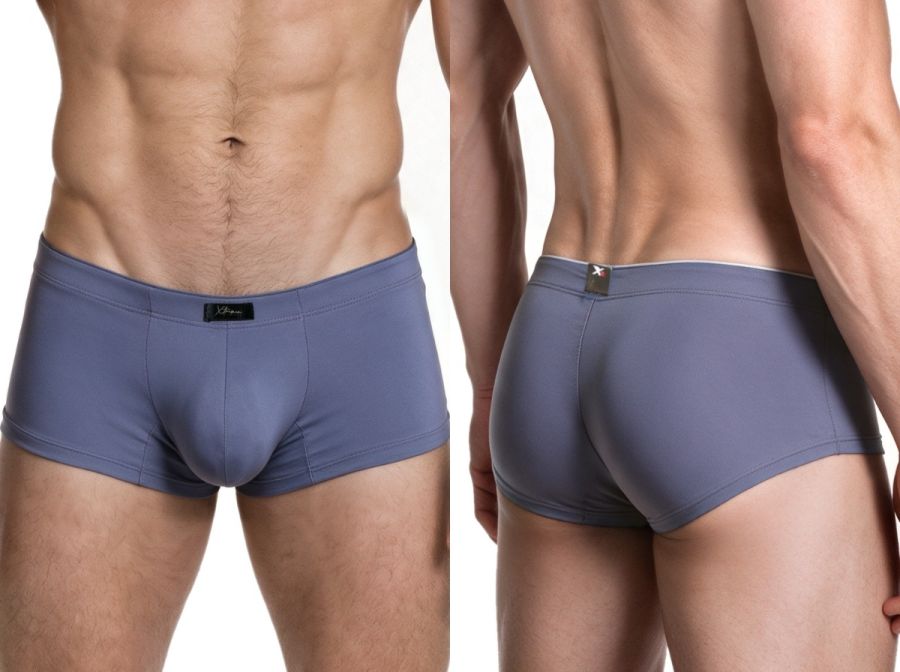 Xtremen Sleek Microfiber Low-Rise Briefs - Gray