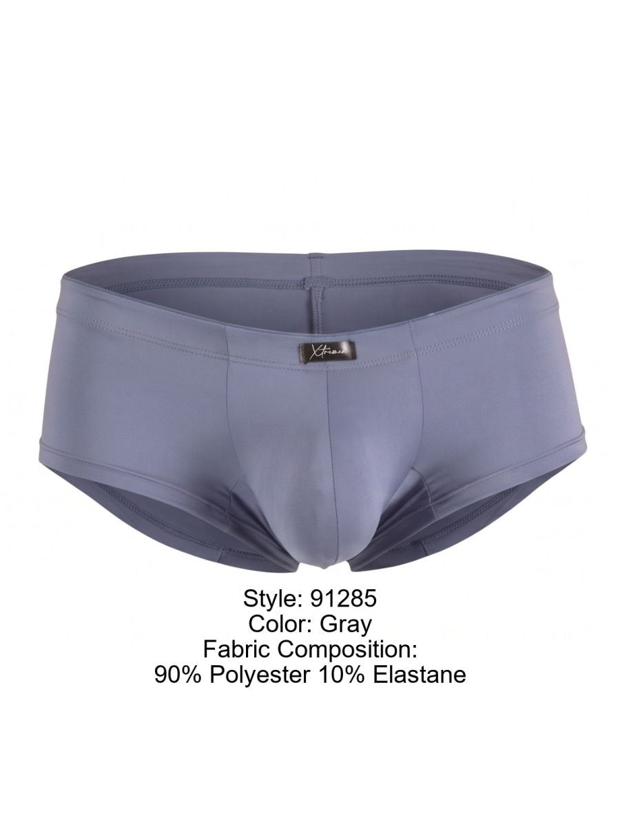 Xtremen Sleek Microfiber Low-Rise Briefs - Gray
