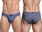 Xtremen Sleek Microfiber Covered-Waistband Briefs - Gray