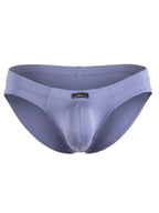 Xtremen Sleek Microfiber Covered-Waistband Briefs - Gray