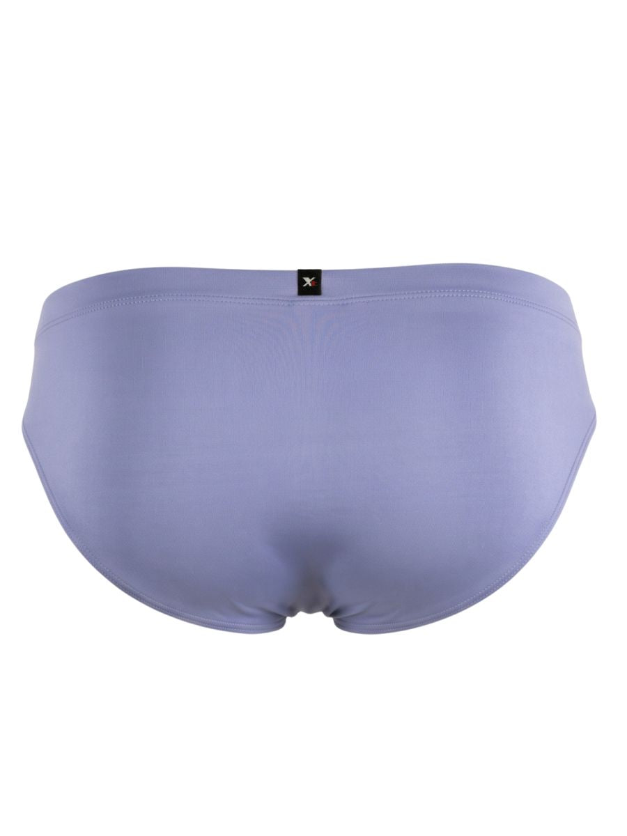 Xtremen Sleek Microfiber Covered-Waistband Briefs - Gray