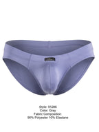 Xtremen Sleek Microfiber Covered-Waistband Briefs - Gray