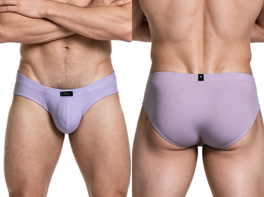 Xtremen Sleek Microfiber Covered-Waistband Briefs - Lilac