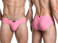 Xtremen Sleek Microfiber Covered-Waistband Briefs - Pink