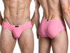 Xtremen Sleek Microfiber Covered-Waistband Briefs - Pink