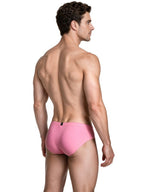 Xtremen Sleek Microfiber Covered-Waistband Briefs - Pink