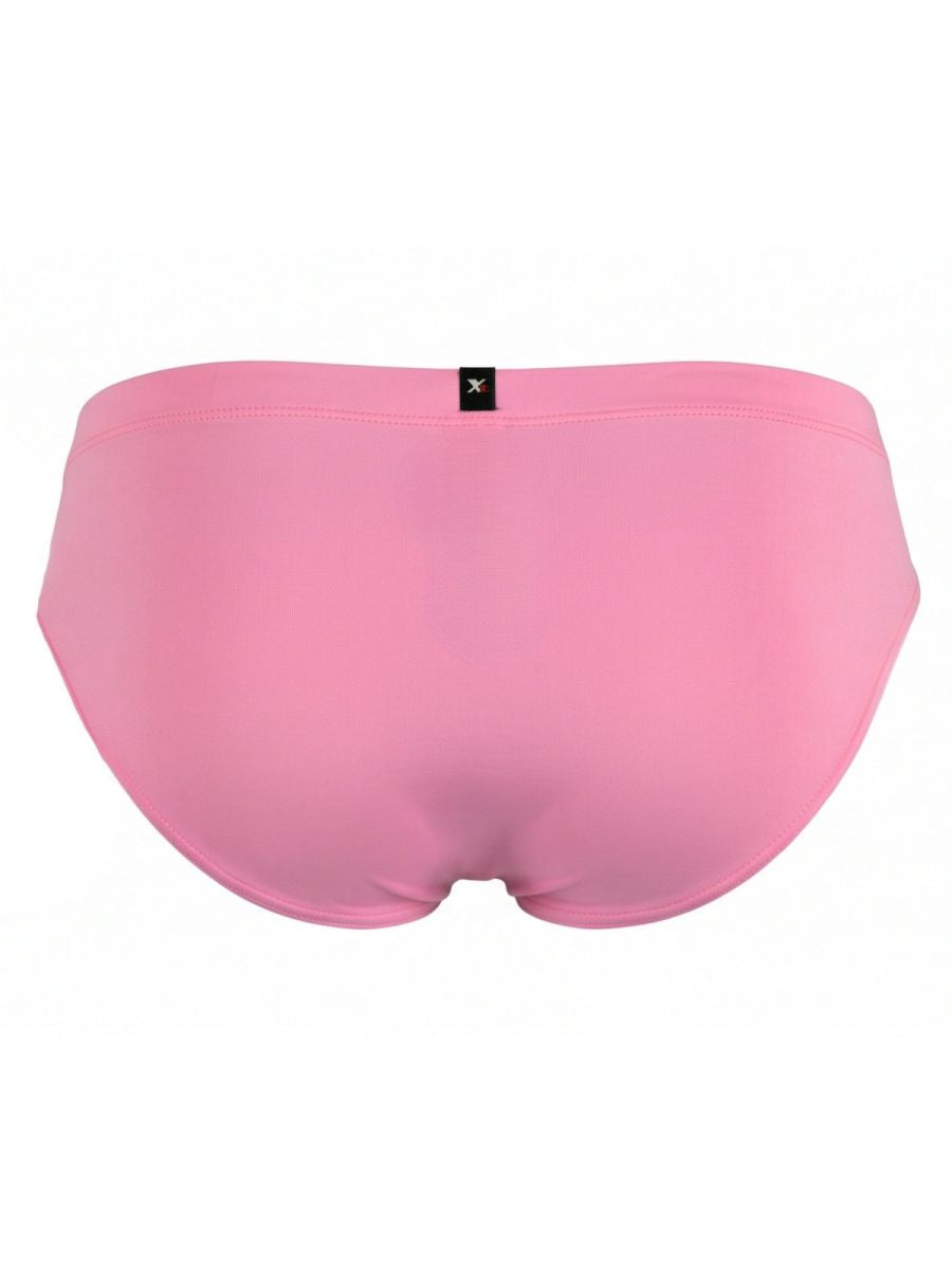 Xtremen Sleek Microfiber Covered-Waistband Briefs - Pink