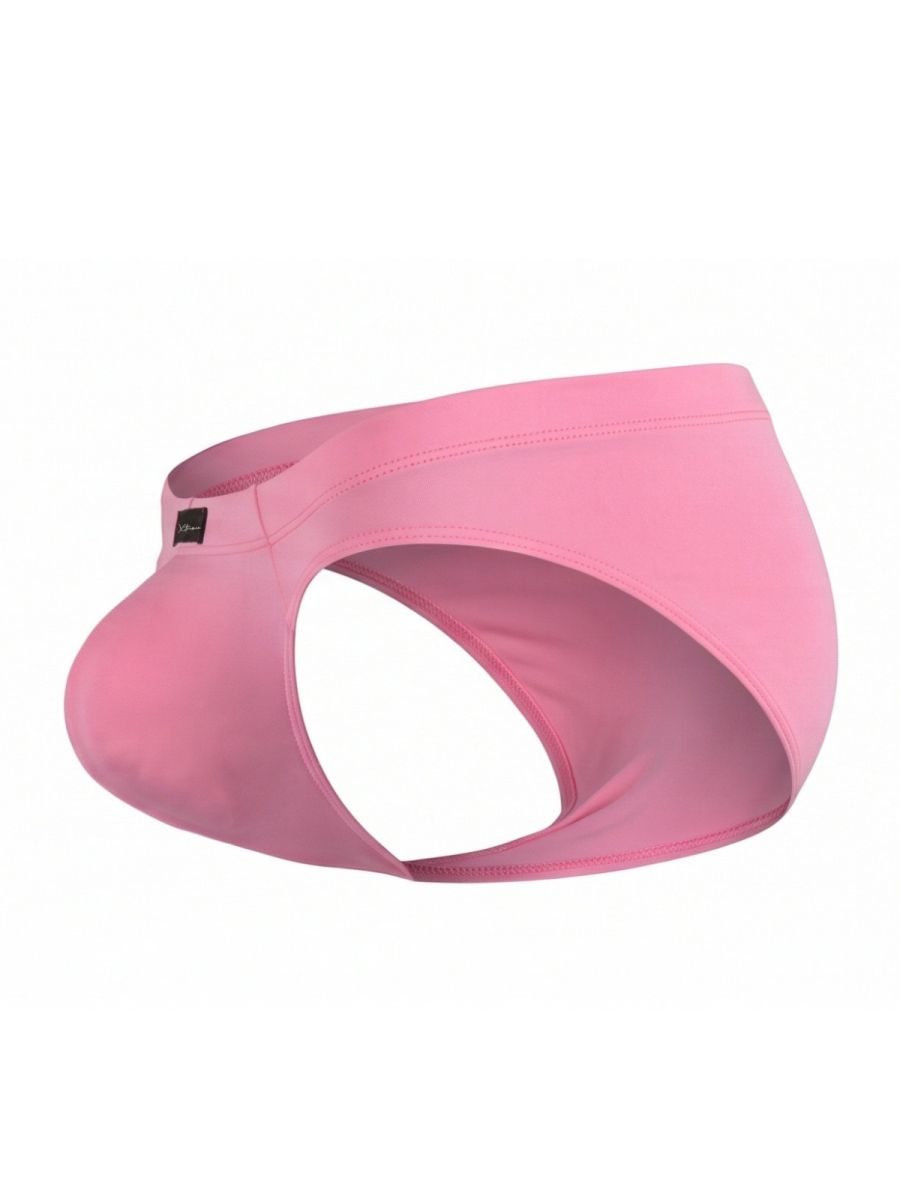 Xtremen Sleek Microfiber Covered-Waistband Briefs - Pink