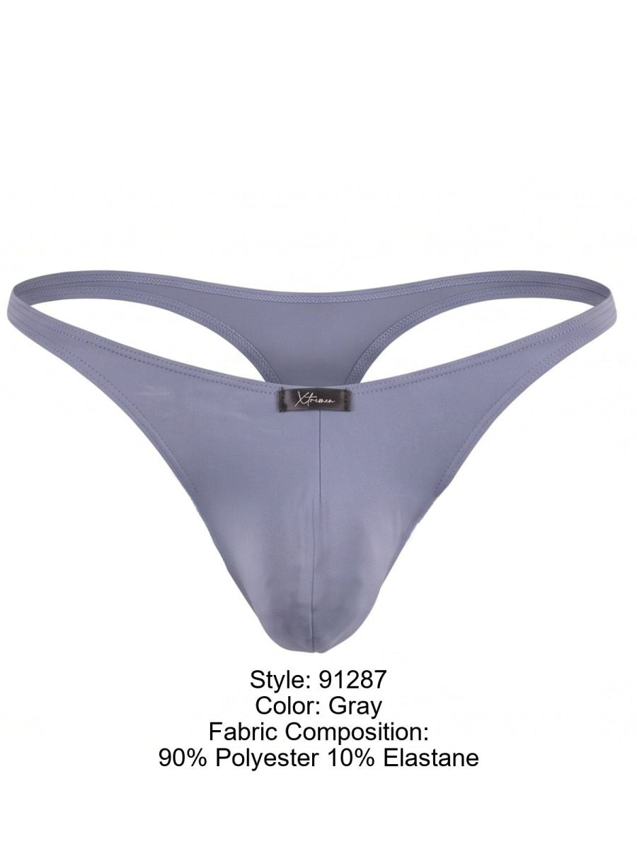 Xtremen Microfiber Thongs Sleek Minimalist Style - Gray