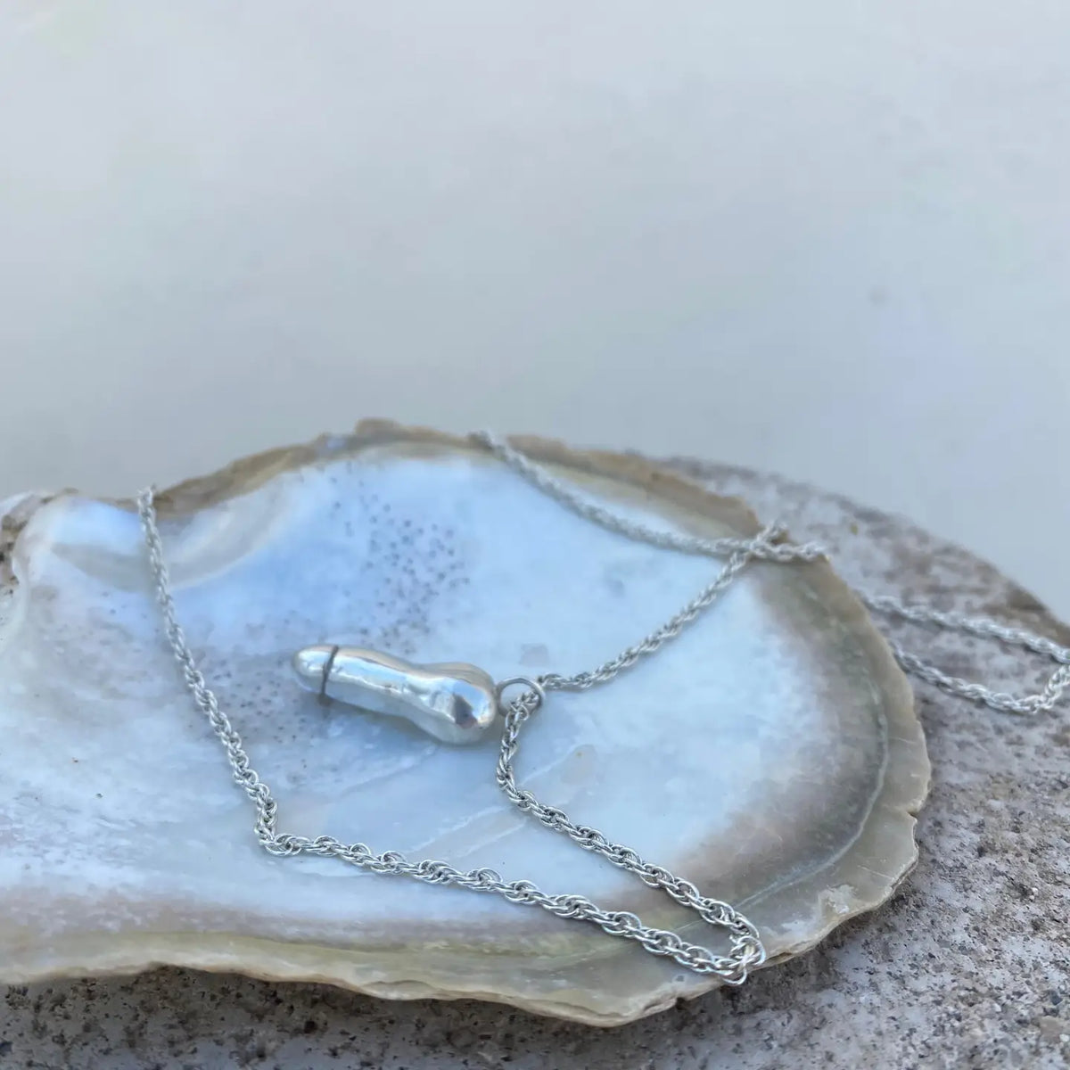 Silver Penis Charm Necklace by Gilty Boy