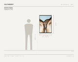 Kostis Fokas, Untitled #110, 2021 — scale drawing, 27 × 40 inches, with a 5 ft 10 in figure for scale