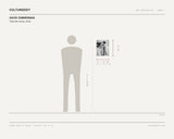 David Zimmerman, Take Me Home, 2022 — scale drawing, 11 × 14 inches, with a 5 ft 10 in figure for scale