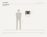 Kent Neffendorf, THRILLER, 2022 — scale drawing, 16 × 12 inches, with a 5 ft 10 in figure for scale