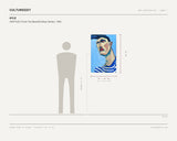 KYLE, UNTITLED (From The Beautiful Boys Series), 1983 — scale drawing, 24 × 36 inches, with a 5 ft 10 in figure for scale