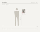 MArtin of holland, untitled, 1976 — scale drawing, 8.86 × 13.98 inches, with a 5 ft 10 in figure for scale