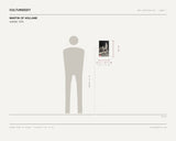 MArtin of holland, untitled, 1976 — scale drawing, 8.86 × 13.98 inches, with a 5 ft 10 in figure for scale