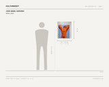 Jose Angel Quevedo, Miami, 2024 — scale drawing, 20 × 24 inches, with a 5 ft 10 in figure for scale