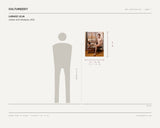 Lukasz Leja, Lukasz and velzaquez, 2022 — scale drawing, 18 × 24 inches, with a 5 ft 10 in figure for scale