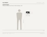 Stephen Honicki, Holding You, Holding Me (from the series, "Intimate Landscapes"), 2024 — scale drawing, 11.5 × 7.5 inches, with a 5 ft 10 in figure for scale