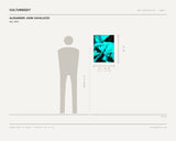 ALEXANDER JOHN CAVALUZZO, Mo, 2021 — scale drawing, 18 × 24 inches, with a 5 ft 10 in figure for scale