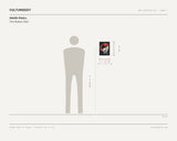 David Paull, The Shadow, 2023 — scale drawing, 9 × 12 inches, with a 5 ft 10 in figure for scale