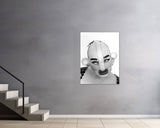 Austin Young, Portrait of Leigh Bowery, 1988 — shown in situ, true to scale