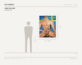 James Williams, Cumming, 1998 — scale drawing, 36 × 48 inches, with a 5 ft 10 in figure for scale