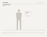 Jasjyot Singh Hans, Jock, 2022 — scale drawing, 14 × 11 inches, with a 5 ft 10 in figure for scale