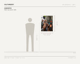 Kamionfox, What's Up, Doctor?, 2024 — scale drawing, 23.6 × 31.5 inches, with a 5 ft 10 in figure for scale