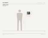 Jeffrey Sousa, Cruise, 2024 — scale drawing, 12 × 9 inches, with a 5 ft 10 in figure for scale