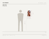 Andy Fair, NATHAN, 2025 — scale drawing, 9 × 18 inches, with a 5 ft 10 in figure for scale
