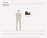 Dannison Wong, Soft Boys Club III, 2024 — scale drawing, 16.5 × 11 inches, with a 5 ft 10 in figure for scale