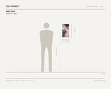 Andy Fair, KYLES PIT, 2025 — scale drawing, 9 × 18 inches, with a 5 ft 10 in figure for scale